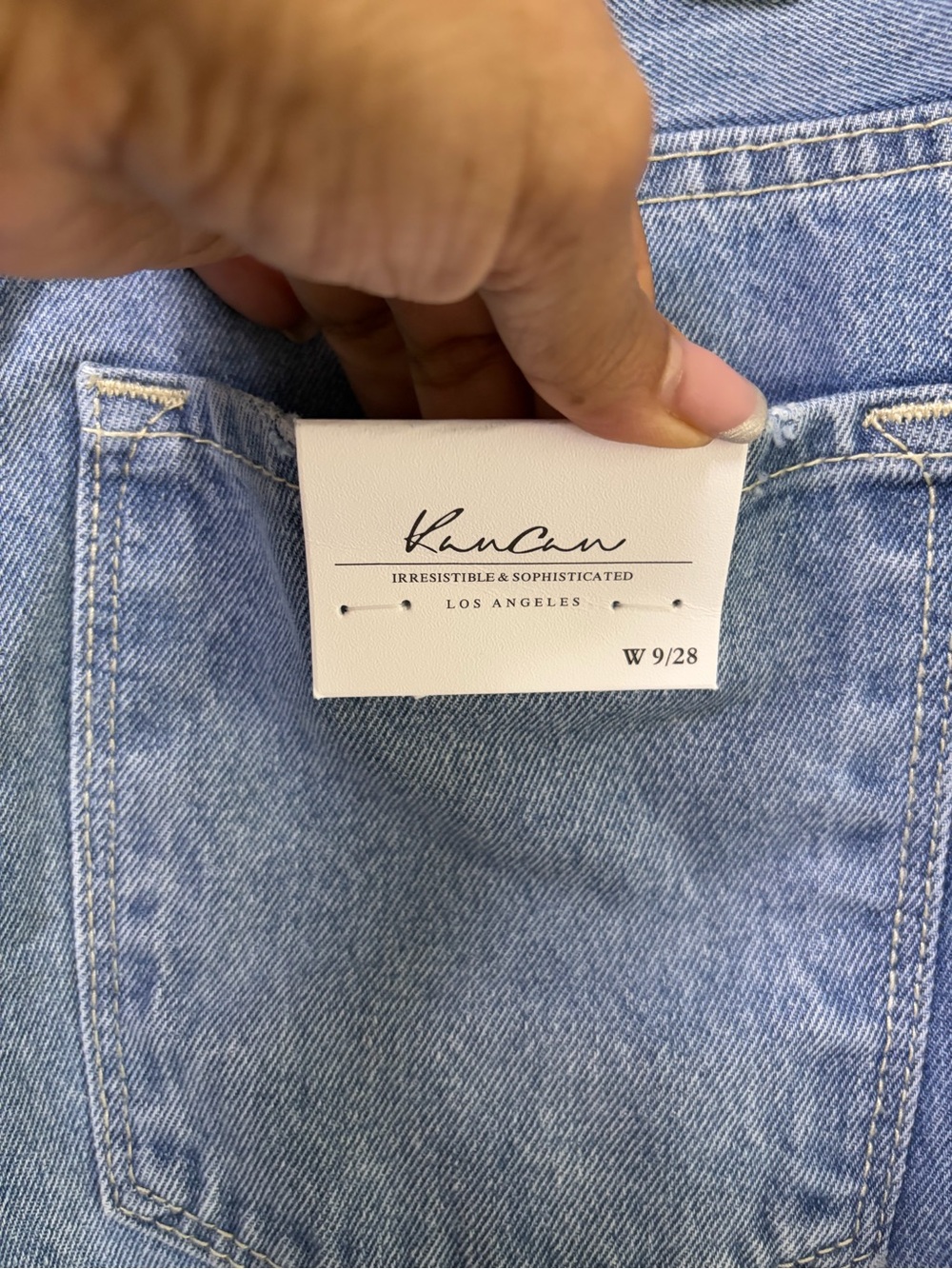 NWT KanCan High Rise Distressed Frayed Denim Shorts KC9206M Size 28 / W9 - Picture 5 of 11